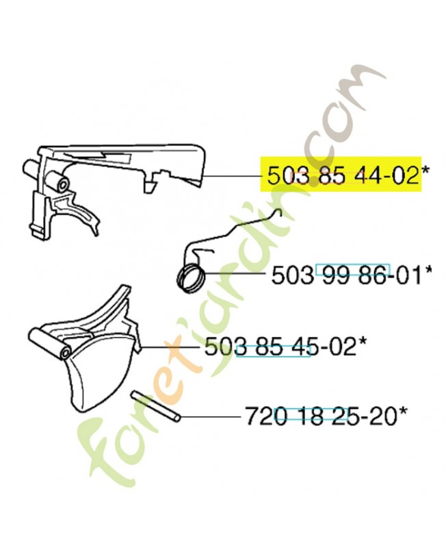Gachette de securite husqvarna ref. 503854402