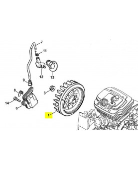 Volant magnétique stihl ref. 1128-400-1211