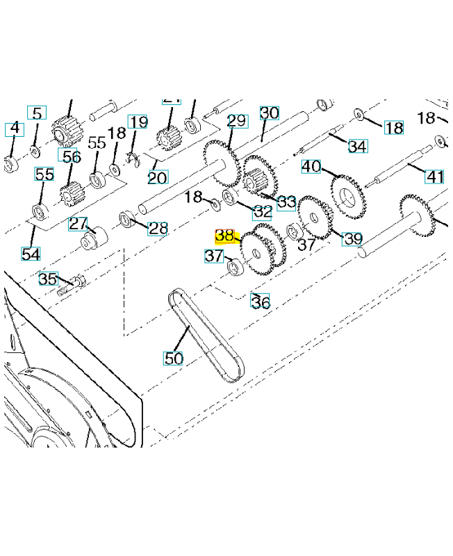 Ensemble pignon+roulement