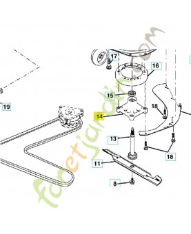 Palier de lame ref. husqvarna 532174358