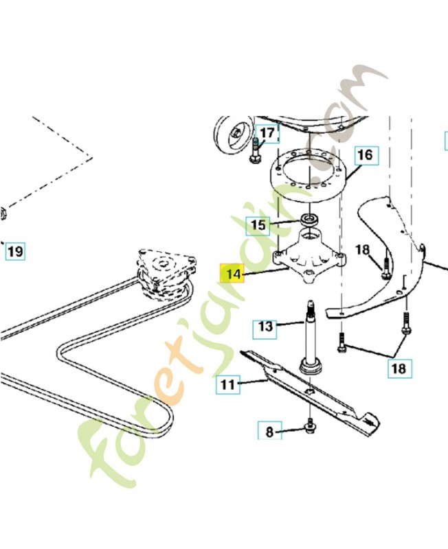 Palier de lame ref. husqvarna 532174358