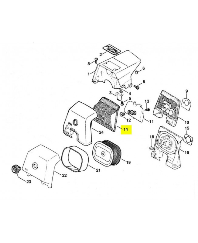 Filtre a air 1122-120-1615- Pièce détachée Stihl / Vicking