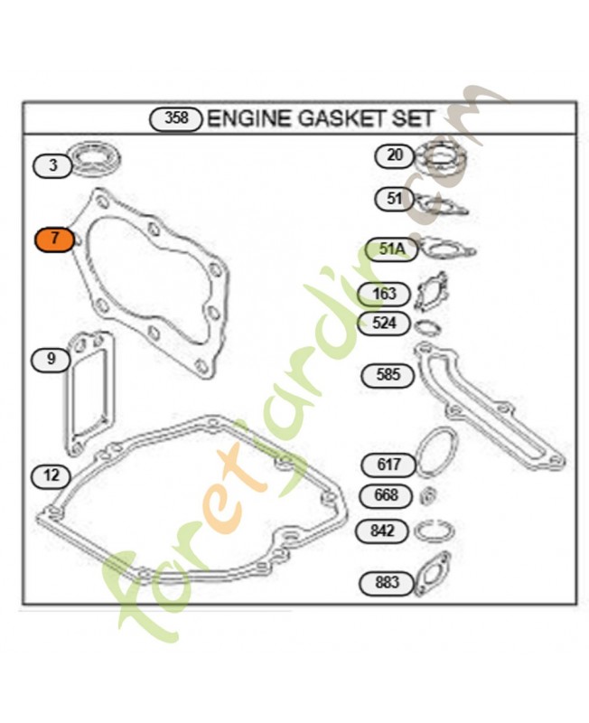 692249 Joint culasse Briggs & Stratton 0003-000-1075