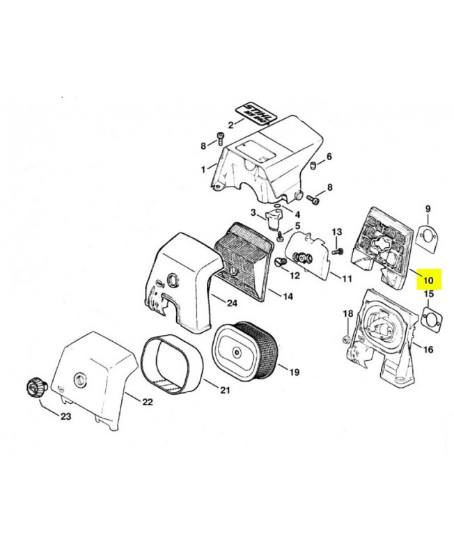 Filtre a air 1122-120-1621. Pièce détachée Stihl / Vicking Filtre a air 1122-120-1621. Pièce détachée Stihl / Vicking