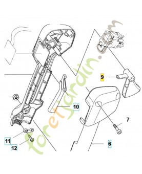 Gachette husqvarna 577183701. Pièce de rechange Husqvarna