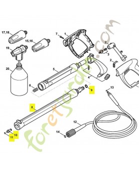 LANCE DROITE RE 98 4915-500-0998. Pièce de rechange Sithl / Vicking