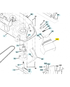 Deflector clipping 46"