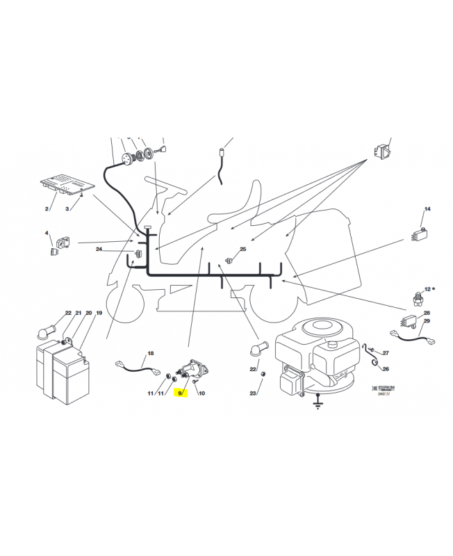 Relais 6124-430-3100. Pièce détachée Stihl / Vicking