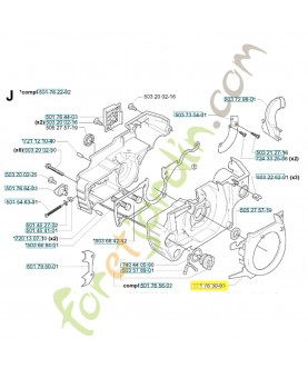 Obturateur 501763002. Pièce de rechange Husqvarna