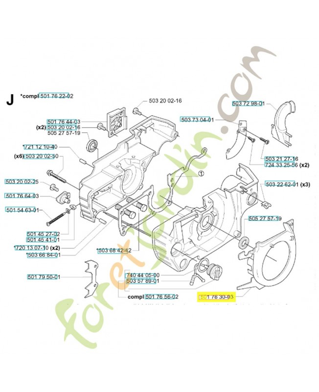 Obturateur 501763002. Pièce de rechange Husqvarna