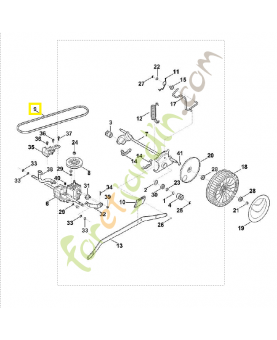 Courroie trapézoïdale 6378-704-2100. Pièce détachée Stihl / Vicking