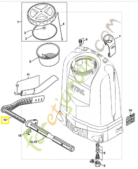 Levier 4255-700-7003. Pièce détachée Stihl / Vicking