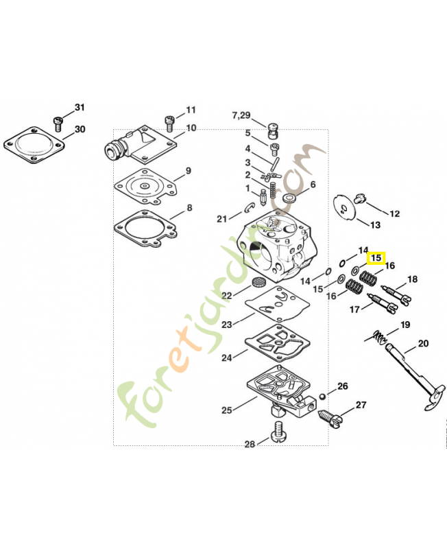 Rondelle 4130-121-8601. Pièce de rechange Sithl / Vicking