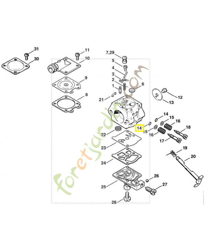 Anneau de joint 4130-122-3600. Pièce de rechange Sithl / Vicking