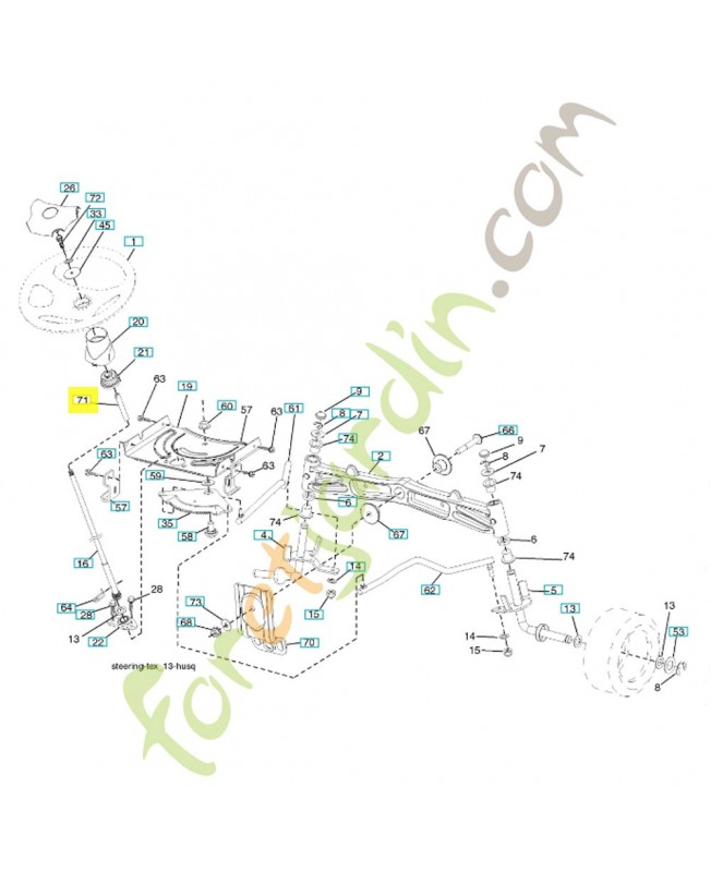 Rallonge de colonne direction 532196075. Pièce de rechange Husqvarna Rallonge de colonne direction 532196075. Pièce de rechange Husqvarna