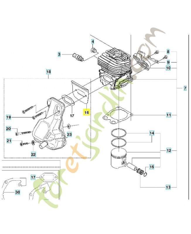 Déflecteur de chaleur 588915101. Pièce détachée Husqvarna