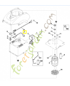 Câble alimentation 6012-440-2000. Pièce de rechange Sithl / Vicking