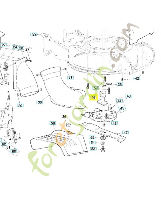 Support de lame 532186766. Pièce de rechange Husqvarna