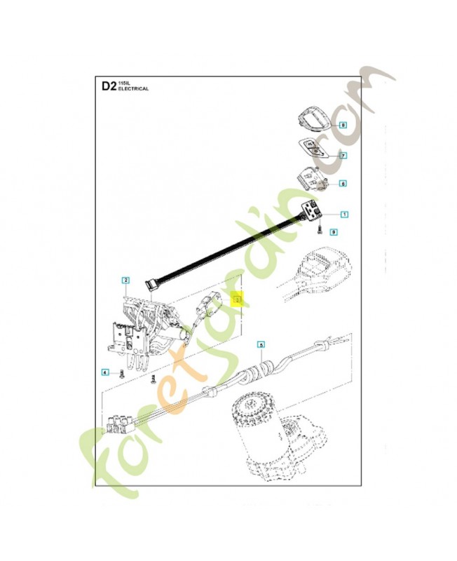 Micro interrupteur 590808502. Pièce détachée Husqvarna