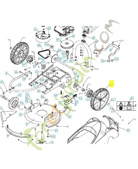 Roue arrière 531009436. Pièce de rechange Husqvarna