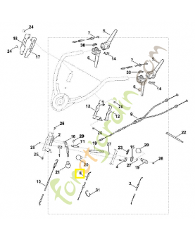 Câble passage de vitesses 6375-700-7552. Pièce de rechange Sithl / Vicking