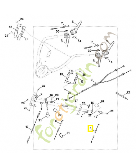 Câble de commande de gaz 6375-180-1102. Pièce de rechange Sithl / Vicking