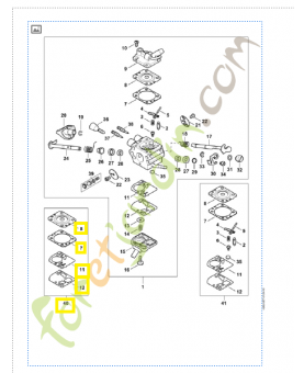Jeu de pièces de carburateur 4283-007-1700. Pièce détachée Stihl / Vicking