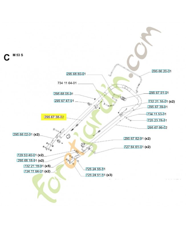 Cable de traction 295673802. Pièce de rechange Husqvarna