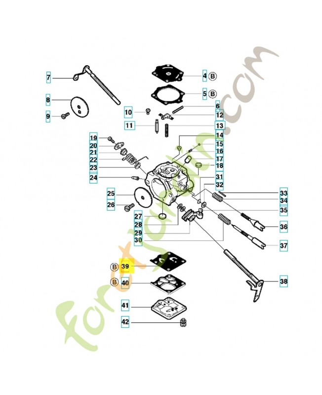 Membrane 503117301. Pièce de rechange Husqvarna