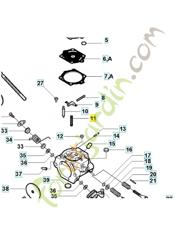 Ressort de levier 505316723. Pièce de rechange Husqvarna