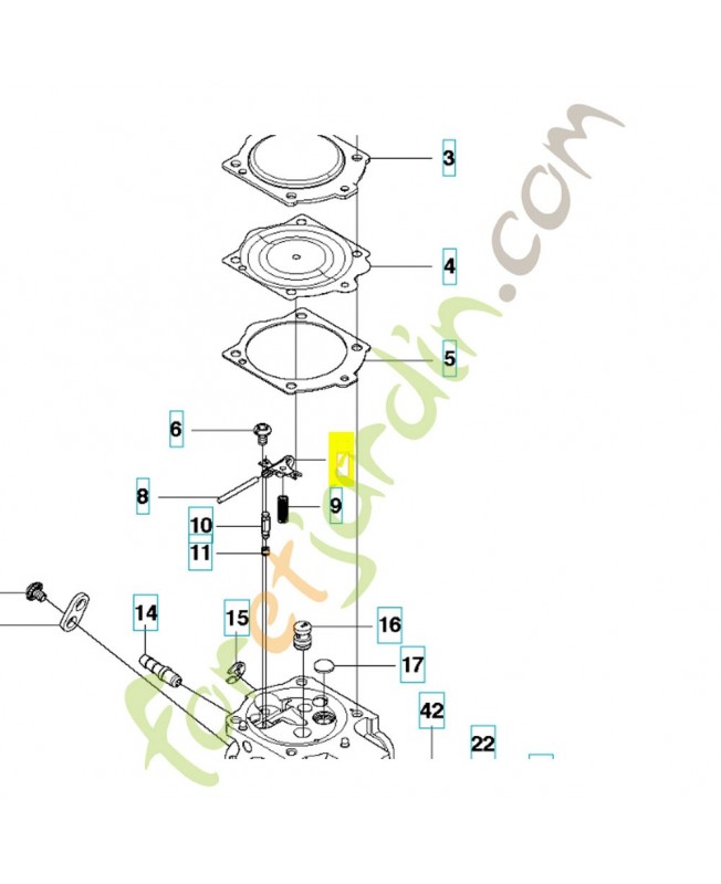 Levier 505316734. Pièce de rechange Husqvarna