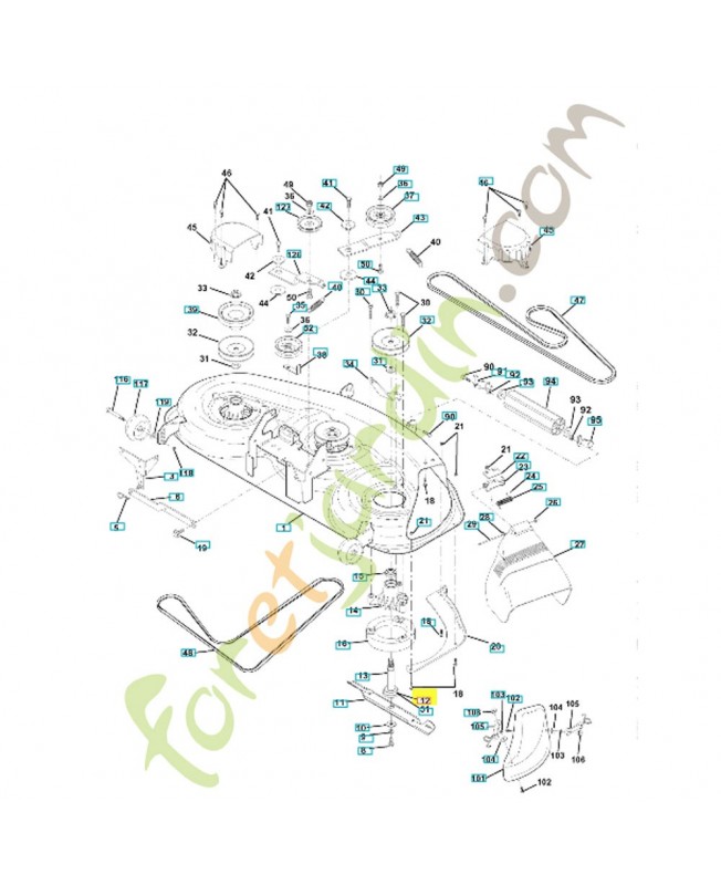 Roulement 532129895. Pièce de rechange Husqvarna