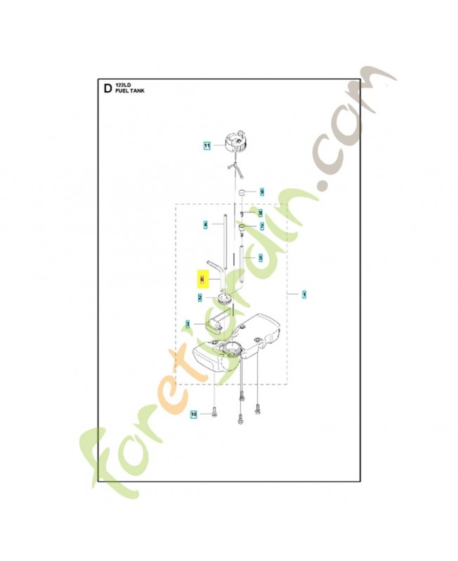 Durite d'essence 581742701. Pièce de rechange Husqvarna 
