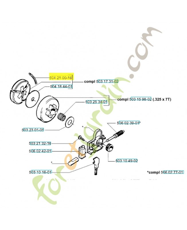 Ressort 504210016. Pièce de rechange Husqvarna Ressort 504210016. Pièce de rechange Husqvarna