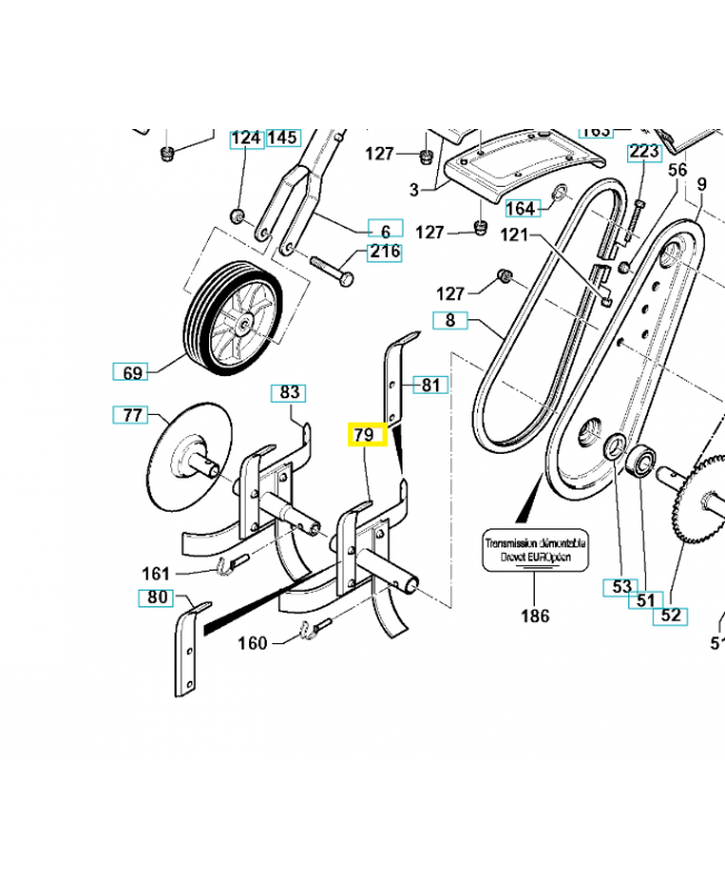 Outil droit 519653029. Pièce de rechange Husqvarna Outil droit 519653029. Pièce de rechange Husqvarna