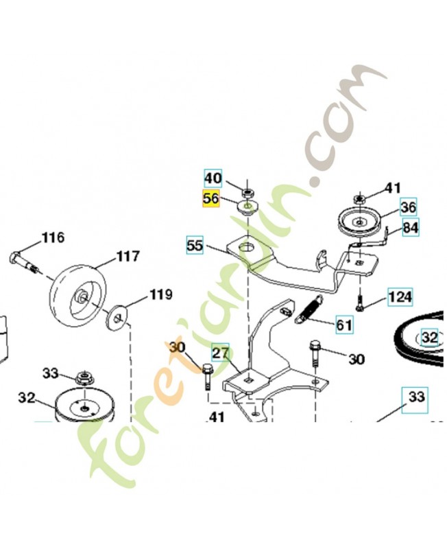 Rondelle épaulée 532165723. Pièce de rechange Husqvarna