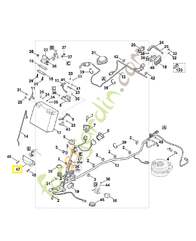 Module électronique 6160-430-1401. Pièce détachée Stihl / Vicking