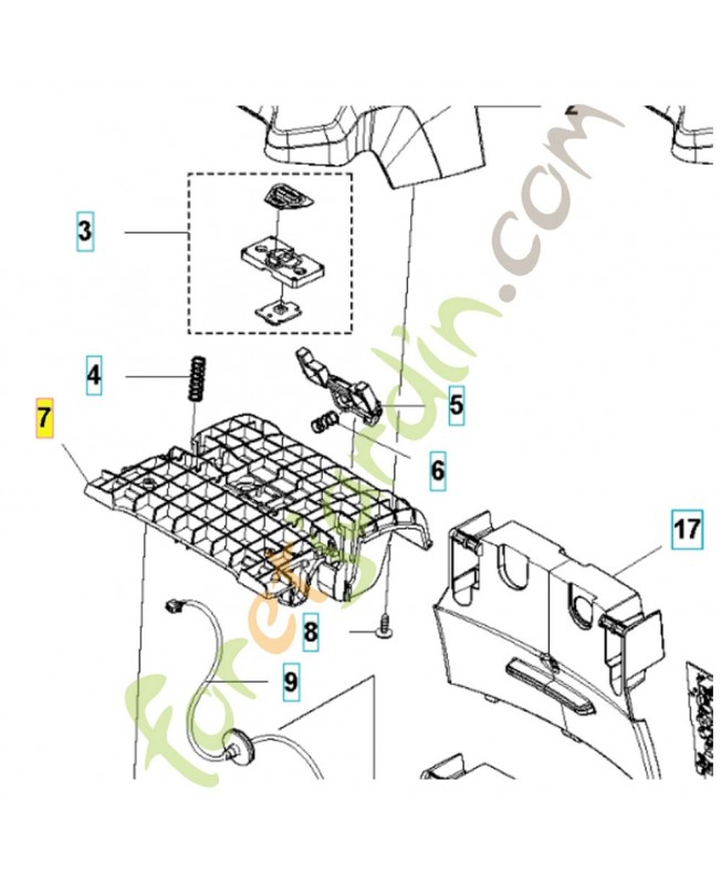 Cadre 579458004. Pièce de rechange Husqvarna