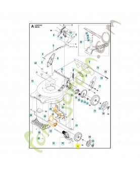 Roue complète 588749701.Pièce détachée Husqvarna