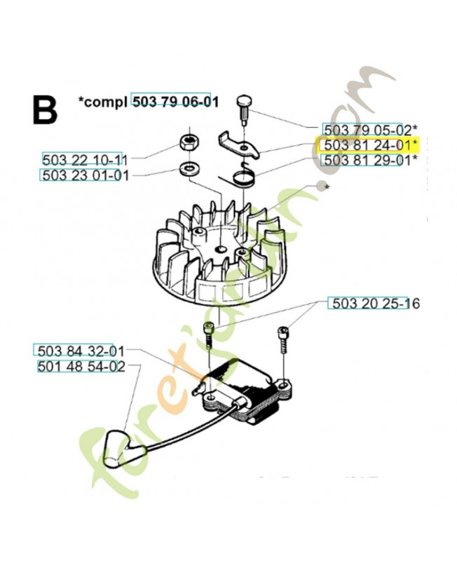 Entraineur 503812401. Pièce de rechange Husqvarna Entraineur 503812401. Pièce de rechange Husqvarna