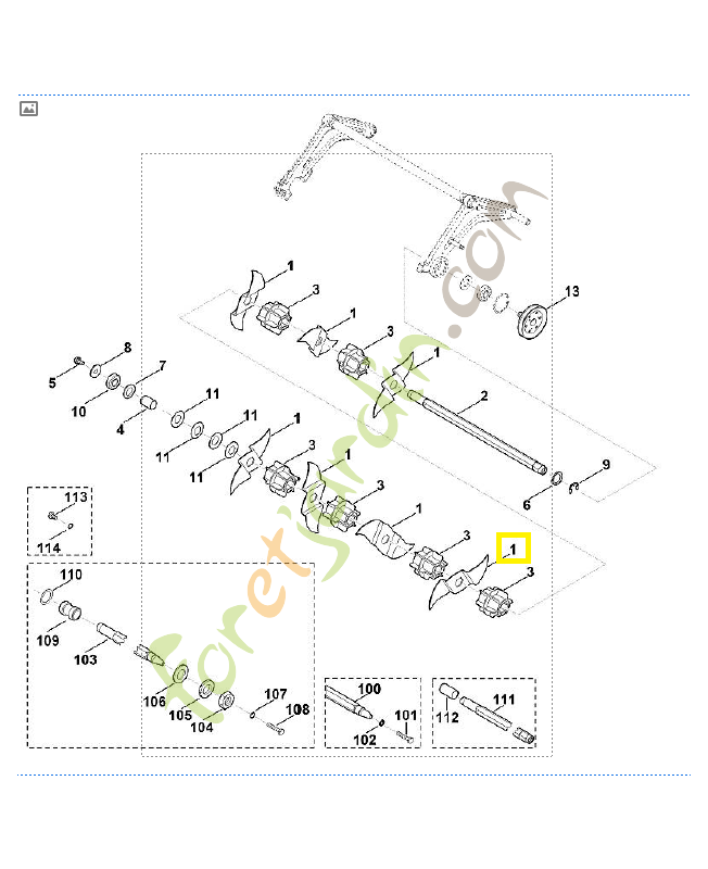 Couteau 6290-702-0100. Pièce de rechange Sithl / Vicking