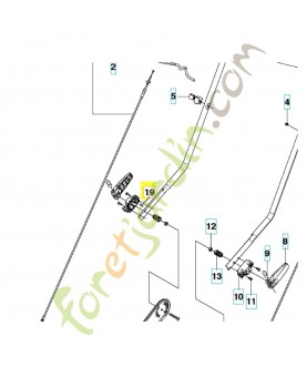 Roulement aiguilles 505508101. Pièce de rechange Husqvarna 