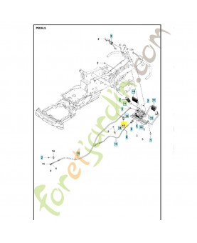 Support 522430801. Pièce de rechange Husqvarna Remplace référence 544341701