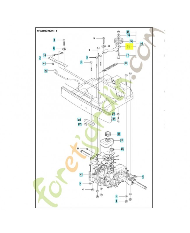 Tendeur de courroie 588740401. Pièce de rechange Husqvarna Tendeur de courroie 588740401. Pièce de rechange Husqvarna