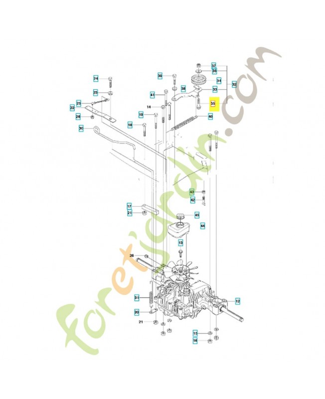 Boulon 725245551. Pièce de rechange Husqvarna
