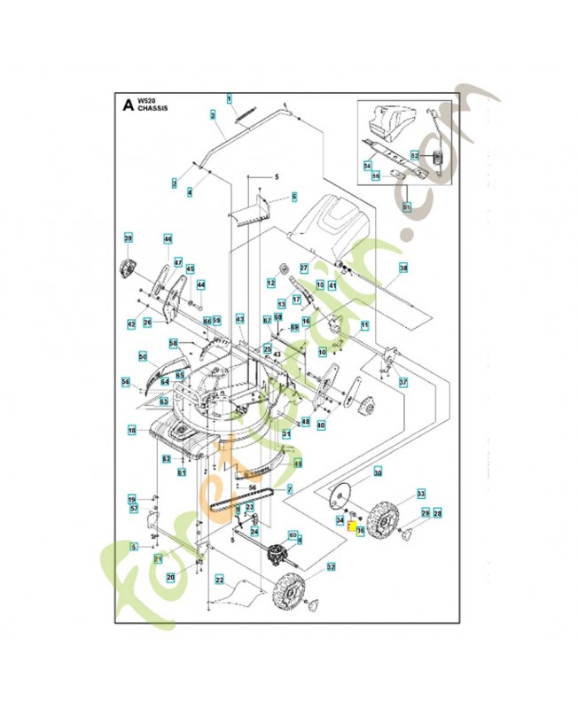 Pignon-husqvarna-544342301. Pièce de rechange Husqvarna