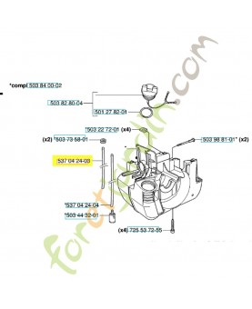 Tuyau 537042403. Pièce de rechange Husqvarna