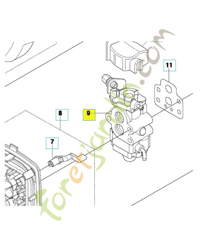 Carburateur 577462601. Pièce de rechange Husqvarna