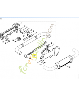 Cable commande des gaz 4180-180-1151. Pièce de rechange Sithl / Vicking