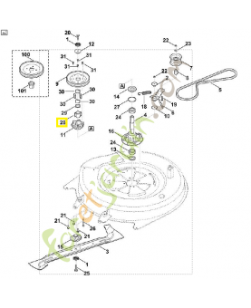 Entraineur 6140-704-7000. Pièce détachée Stihl / Vicking